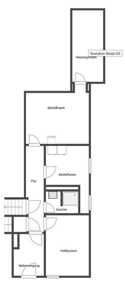 Grundriss MItte- Keller