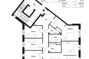Attraktive 5-Zimmer-Wohnung im exklusiven Neubauquartier Deiker Höfe mit moderner Einbauküche! – 40468 Stockum, Düsseldorf – Vorschaubild 2