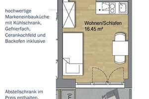 Erstbezug! Studentenapartment mit Balkon in TOP-Lage! – Otto-Hahn-Str. 40, 93053 Galgenberg, Regensburg – Vorschaubild 7