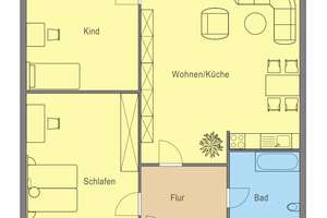 Gemütliche 2-Zimmer-Wohnung in Essen – 54,19 m² auf 2. Etage links – Schwarze Straße 23, 45326 Altenessen-Süd, Essen – Vorschaubild 2