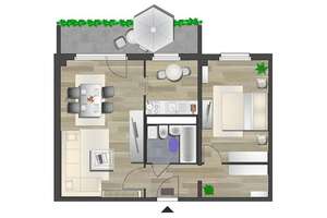 2-Raum-Wohnung mit Balkon nahe Vita-Center – Albert-Köhler-Str. 44, 9122 Morgenleite, Chemnitz – Vorschaubild 6