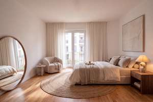 Drei Zimmerwohnung mit Balkon, Aufzug und eigenen Keller.