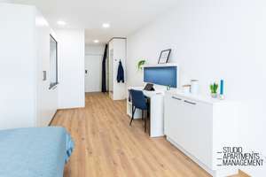 DONAU SIDE: AB  August: Modernes Studenten Apartment mit Fitnessstudio &Co-Working – Haenlinstraße 1, 85055 Nordost, Ingolstadt – Vorschaubild 3