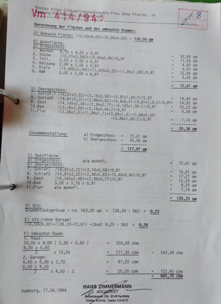 Wohnflächenberechnung