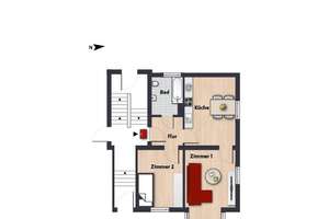 Charmante 2-Zimmer-Wohnung im Erdgeschoss // EG rechts – Stormhof 10, 38440 Stadtmitte (Ortsteil), Wolfsburg – Vorschaubild 4