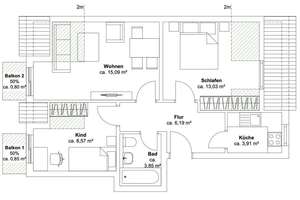 WG Zimmer-in Wohnung als Premium-WG (in 2er-WG) – möbliert | Einzelvermietung pro Zimmer – Die vollständige Adresse der Immobilie erhältst du vom Anbieter., 81673 Josephsburg, München – Vorschaubild 16
