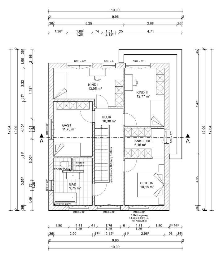 Grundriss Obergeschoss Haus 2
