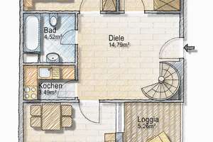 Ziehen Sie sofort ein - Maisonette-DG-Wohnung mit Loggia in Johanneskirchen – Die vollständige Adresse der Immobilie erhältst du vom Anbieter., 81927 Johanneskirchen, München – Vorschaubild 24