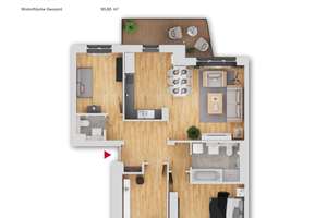 Erstbezug nach Sanierung -  4-Zimmerwohnung mit großem West-Balkon in Zollstock – 50969 Zollstock, Köln – Vorschaubild 20