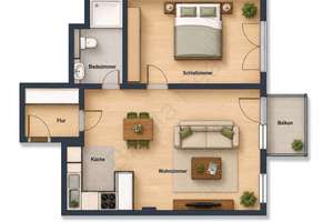 Neuwertige 2-Zimmer-Wohnung mit sonnigem Balkon – Die vollständige Adresse der Immobilie erhältst du vom Anbieter., 12439 Niederschöneweide, Berlin – Vorschaubild 10