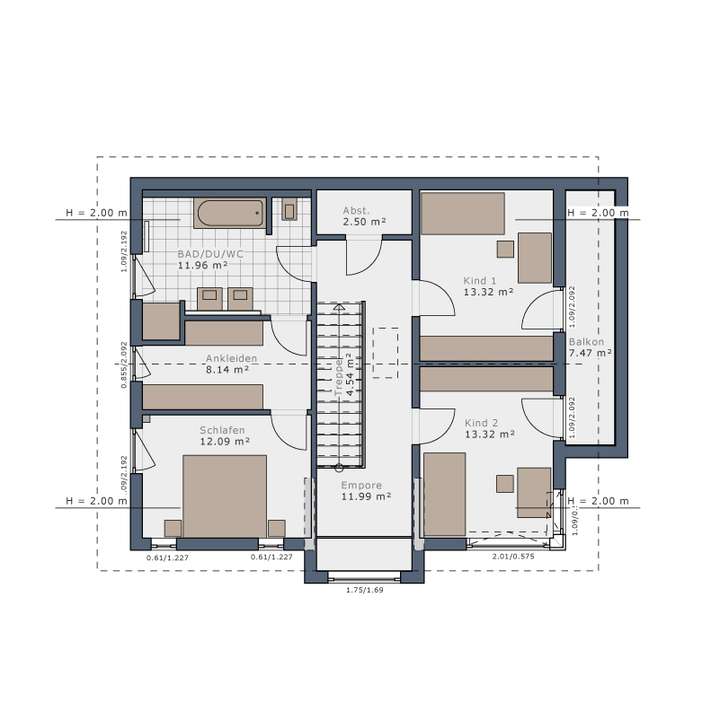 Grundriss Obergeschoss