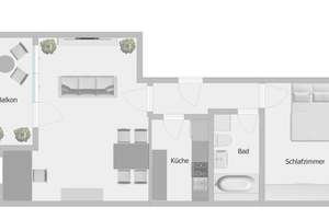 *Süd-Balkon, TG-Stellplatz* 2-Zimmer-Wohnung mit Balkon & TG-Stellplatz als Kapitalanlage – 50999 Sürth, Köln – Vorschaubild 5