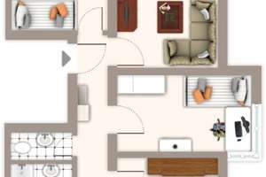 Familienwohnung! 4-Zimmer-Wohnung mit Balkon  in Mönchengladbach Bonnenbroich - Geneicken – Karolingerstraße 11, 41238 Bonnenbroich-Geneicken, Mönchengladbach – Vorschaubild 2