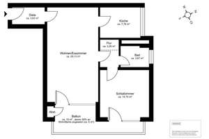 Exklusiv sanierte Etagenwohnung mit sonnigem Südostbalkon und Einbauküche – Die vollständige Adresse der Immobilie erhältst du vom Anbieter., 50735 Riehl, Köln – Vorschaubild 7
