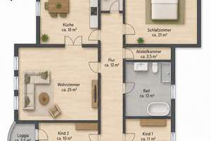 Altbauwohnung mit Balkon, Stuck und vielseitigem Grundriss|Tageslichtbad|Balkon|Gäste-WC – Ackerstr. 17 c, 39112 Leipziger Straße, Magdeburg – Vorschaubild 14