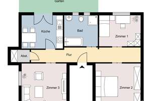 Mehr als nur Wohnen! - 3,5-Zimmer-Wohnung mit großem Garten, Terrasse und Gartenhaus – Die vollständige Adresse der Immobilie erhältst du vom Anbieter., 46238 Batenbrock, Bottrop – Vorschaubild 14