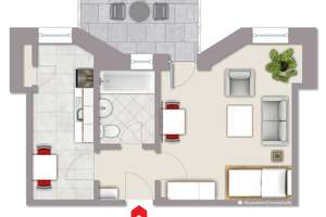 Charmantes Apartment in Uni-Nähe – Ideal für Studenten & Young Professionals – Die vollständige Adresse der Immobilie erhältst du vom Anbieter., 40225 Bilk, Düsseldorf – Vorschaubild 9