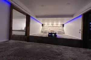 LUXUS Hausboot - 3 Etagen - 100m² Wohnen + 120 m² SONNENTERRASSE - Kamin, Kino, komplett individuell – Potsdam – Vorschaubild 89