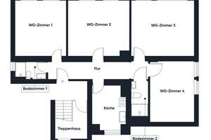 WG Zimmer für Studenten in 4er WG mit 2 Bädern in Stuttgart-Süd – Neugereutstraße 6, 70199 Südheim, Stuttgart – Vorschaubild 2