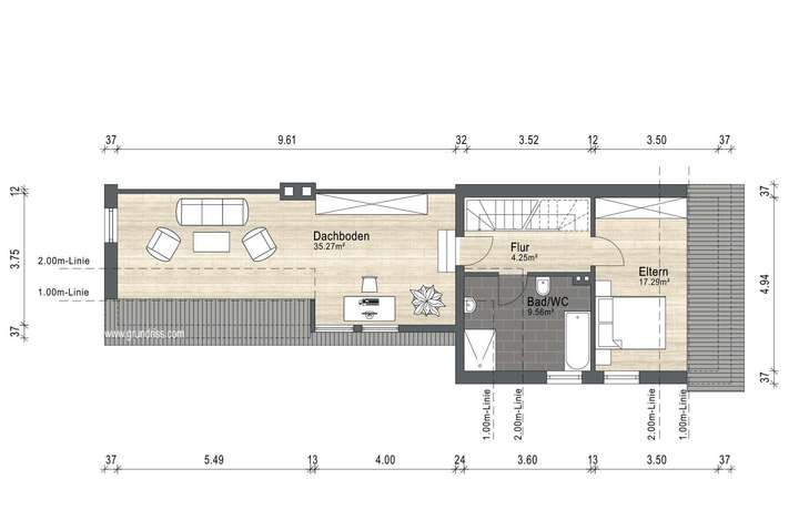 Grundriss Obergeschoss