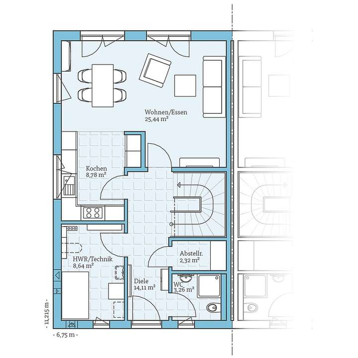 Erdgeschoss Bauprojekt Niederk