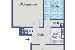 Praktisch geschnittene 2-Zimmer-Wohnung in Frankfurt - Sindlingen – Küferstraße 15, 65931 Sindlingen, Frankfurt am Main – Vorschaubild 3