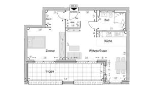 Vermietung: Schöne 2-Zimmer-Neubauwohnung