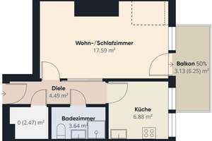 Gröpelingen | Vermietetes Ein-Zimmer Apartment mit Balkon und Fahrstuhl – Die vollständige Adresse der Immobilie erhältst du vom Anbieter., 28239 Ohlenhof, Bremen – Vorschaubild 12