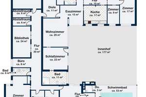 Sehr viel barrierearmer Platz auf einer Ebene, inklusive Schwimmbad und Seeblick im Bungalow – Die vollständige Adresse der Immobilie erhältst du vom Anbieter., 38226 Lebenstedt, Salzgitter – Vorschaubild 18