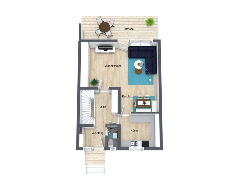 Grundriss EG - 3D