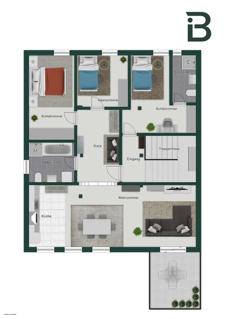 Obergeschoß Haus 3 - 2 Wohnein