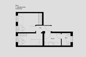 Moderne vollmöblierte 2- Zimmer Wohnung – Erstbezug nach Komplettsanierung  – Platter Straße 26, 65193 Nordost, Wiesbaden – Vorschaubild 1