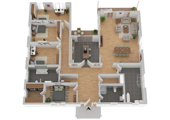 Grundriss, 205m² Wfl