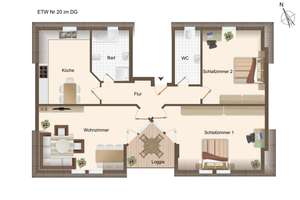 Ruhige Dachgeschosswohnung mit Loggia und Fernsehturmblick – Die vollständige Adresse der Immobilie erhältst du vom Anbieter., 1279 Tolkewitz/Seidnitz-Nord, Dresden – Vorschaubild 20