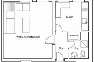 1-Zimmer-Dachgeschosswohnung mit Einbauküche in Solingen | 33 m² – Konrad-Adenauer-Straße 82, 42651 Solingen-Mitte, Solingen – Vorschaubild 9
