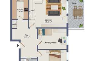 3-4 Zi.-Whg. in 4-Parteien-Haus, 104 m² WFl., Bad, Küche, Maisonette mit Galerie, Balkon, Keller – Die vollständige Adresse der Immobilie erhältst du vom Anbieter., 80935 Lerchenau-Ost, München – Vorschaubild 26
