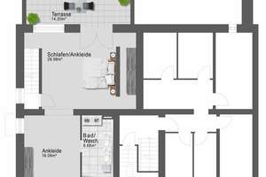 Große 5-Zimmerwohnung auf zwei Etagen mit Garten und zwei Stellplätzen i.Oberkassel. – Schwalmstr. 3, 40547 Oberkassel, Düsseldorf – Vorschaubild 18