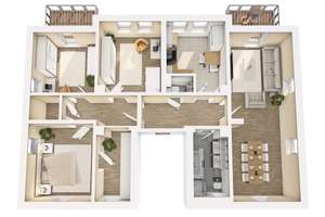 Frisch sanierte 5-RW * 1.OG* 2x Balkone* Tageslichtbad mit Wanne & Dusche* Gäste-WC* grüne Wohnlage* – Fritz-Schreiter-Straße 14, 1259 Großzschachwitz, Dresden – Vorschaubild 2