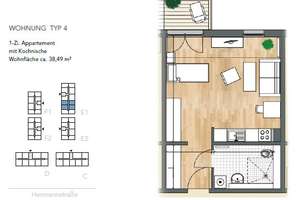 Quartier am Ringgleis - Helle 1-Zimmer Whg. für jung und alt! – Hermannstraße 22, 38114 Westliches Ringgebiet, Braunschweig – Vorschaubild 7