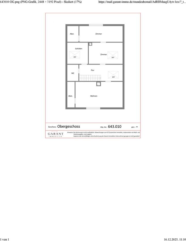 Grundriss Dachgeschoss (Seite 