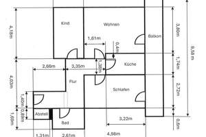 Helle, gut geschnittene 3 ZKB mit großem verglasten Balkon in Augsburg-Hammerschmiede – Karlsbader Str. 41a, 86169 Hammerschmiede, Augsburg – Vorschaubild 9