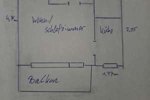 Sonnige, voll renovierte  1 Zimmer Wohnung + Balkon + Fahrstuhl + EBK – Werderstraße 32, 12103 Tempelhof, Berlin – Vorschaubild 2