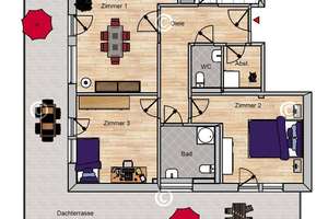 3Zi.-Whg mit großer Dachterrasse - Servicewohnung in Bochum-Mitte – Düppelstr. 25, 44789 Südinnenstadt, Bochum – Vorschaubild 2