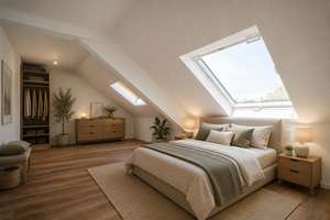 Sanierte Dachgeschosswohnung mit lichtdurchflutetem Wohnbereich