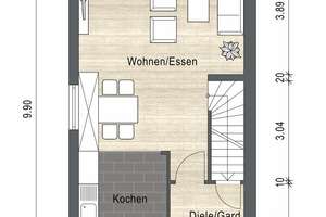 Gepflegtes Reihenhaus in 
Lampertheim-Neuschloß – Die vollständige Adresse der Immobilie erhältst du vom Anbieter., 68623 Lampertheim – Vorschaubild 3