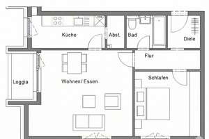 Lichtdurchflutete 2-Zi.-Wohnung (5. OG) mit Loggia & neuer EBK  in Köln-Grengel – Akazienweg 82, 51147 Grengel, Köln – Vorschaubild 2