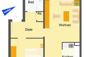 Gute Aussichten! Helle 2-Zimmer-Wohnung mit (halb-) offener Küche  in Reislingen S/W – V.-Droste-Hülshoff-Str. 33, 38446 Wolfsburg – Vorschaubild 2