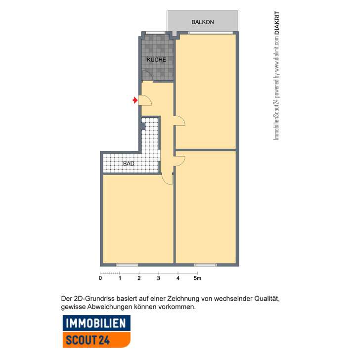 Regelgrundriss 3 Zimmer1.-4.OG