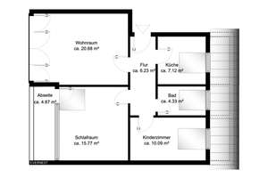 Lichtdurchflutete 3 Zimmer - Dachgeschosswohnung in Braunschweig Hondelage – Die vollständige Adresse der Immobilie erhältst du vom Anbieter., 38108 Hondelage, Braunschweig – Vorschaubild 11