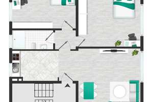 Gut geschnittene 3-Zimmer-Wohnung mit Fußbodenheizung und Tageslichtbad – 63071 Lichtenplatte, Offenbach am Main – Vorschaubild 13